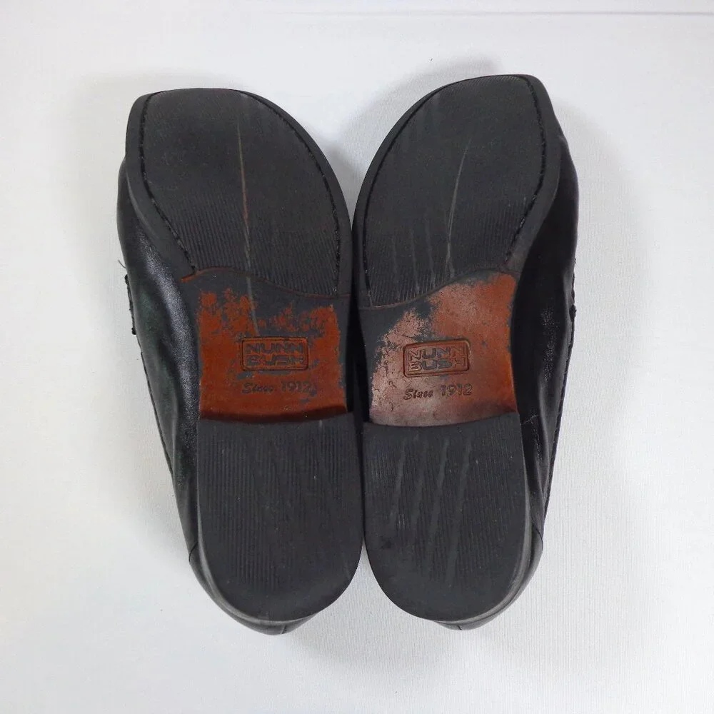 Nunn Bush Mens‎ Black Woven Leather Penney Loafers Tassels Style 84111 Size 10M